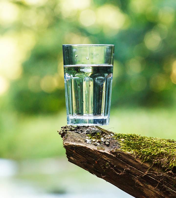 regular glass of tap water